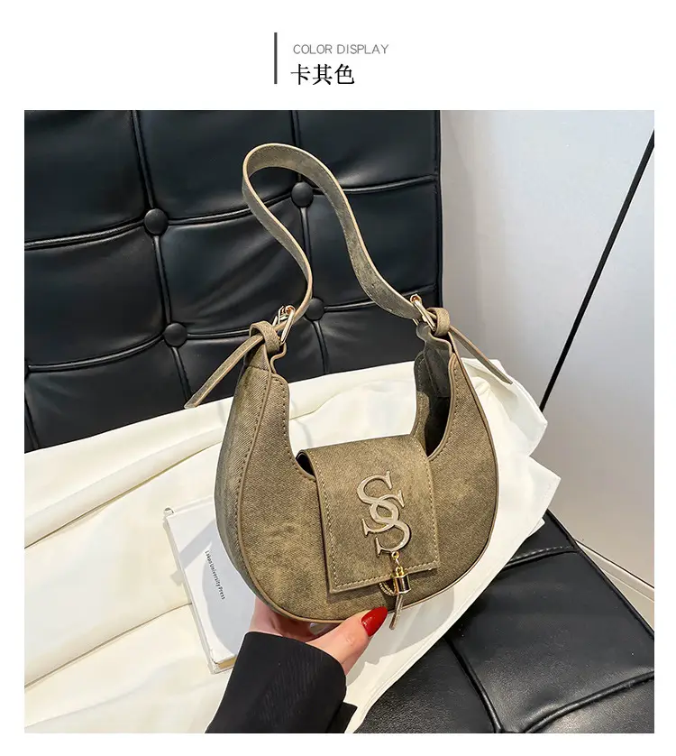 Women's 2025 Summer Shoulder Bag with PU Texture & Niche Hardware — feature 16