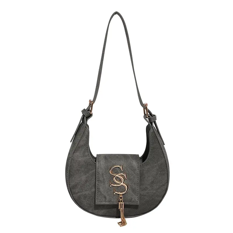 Women's 2025 Summer Shoulder Bag with PU Texture & Niche Hardware