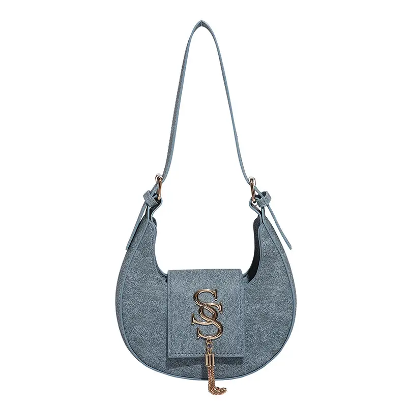 Women's 2025 Summer Shoulder Bag with PU Texture & Niche Hardware