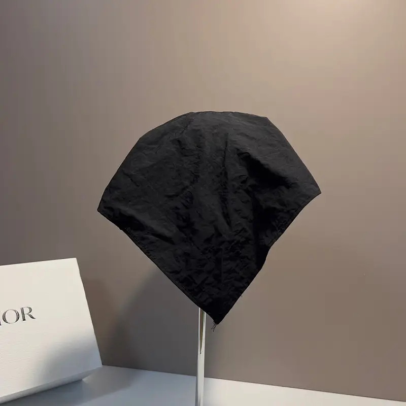 Black Printed Adjustable Sun Hat with Tie — feature 13