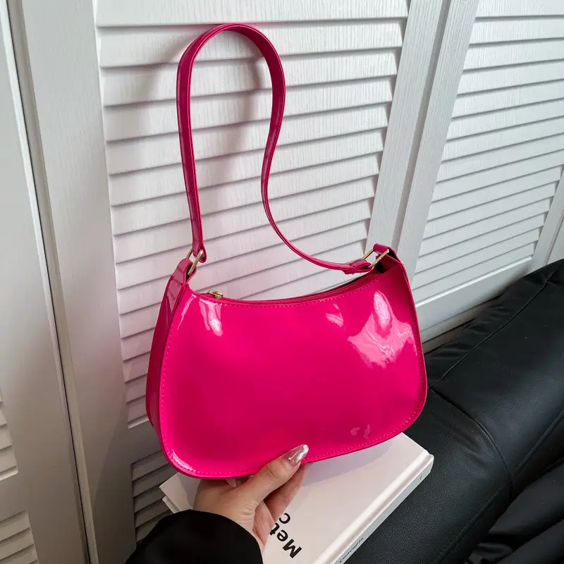 Bright Patent Leather Shoulder Bag 2025 Summer - Image 6