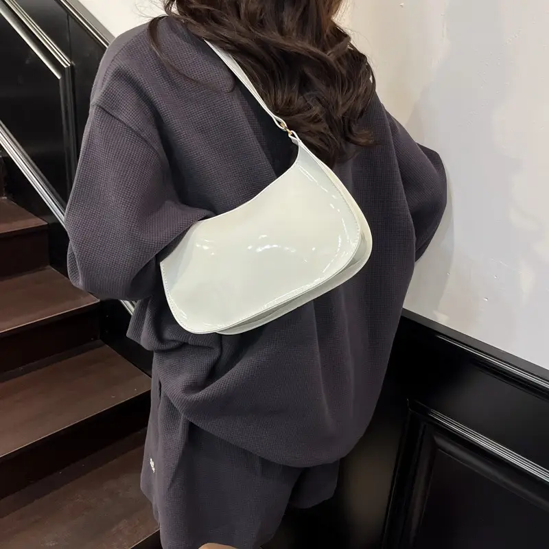 Bright Patent Leather Shoulder Bag 2025 Summer - Image 8