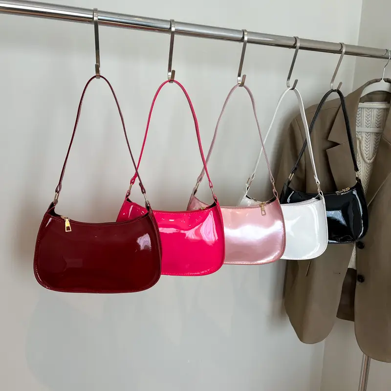 Bright Patent Leather Shoulder Bag 2025 Summer - Image 9