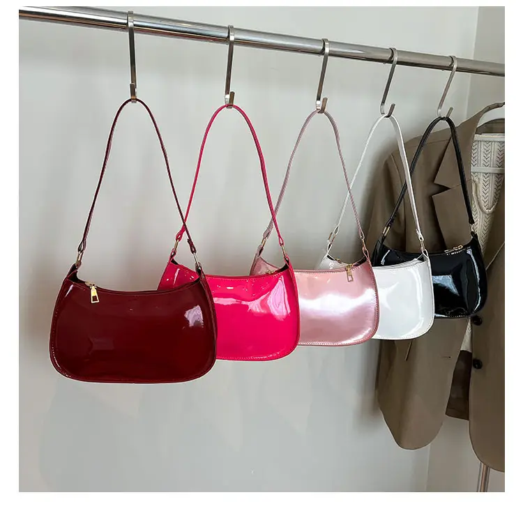 Bright Patent Leather Shoulder Bag 2025 Summer — feature 10
