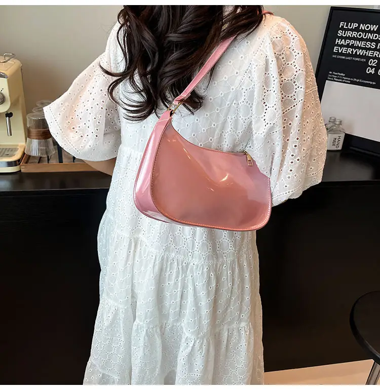 Bright Patent Leather Shoulder Bag 2025 Summer — feature 21