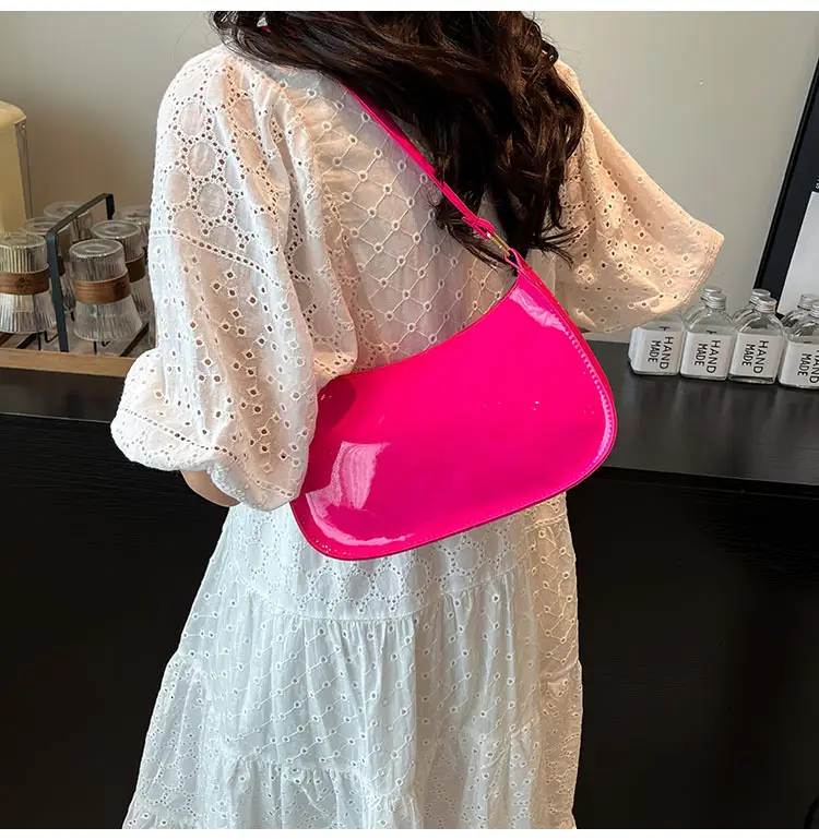Bright Patent Leather Shoulder Bag 2025 Summer — feature 25