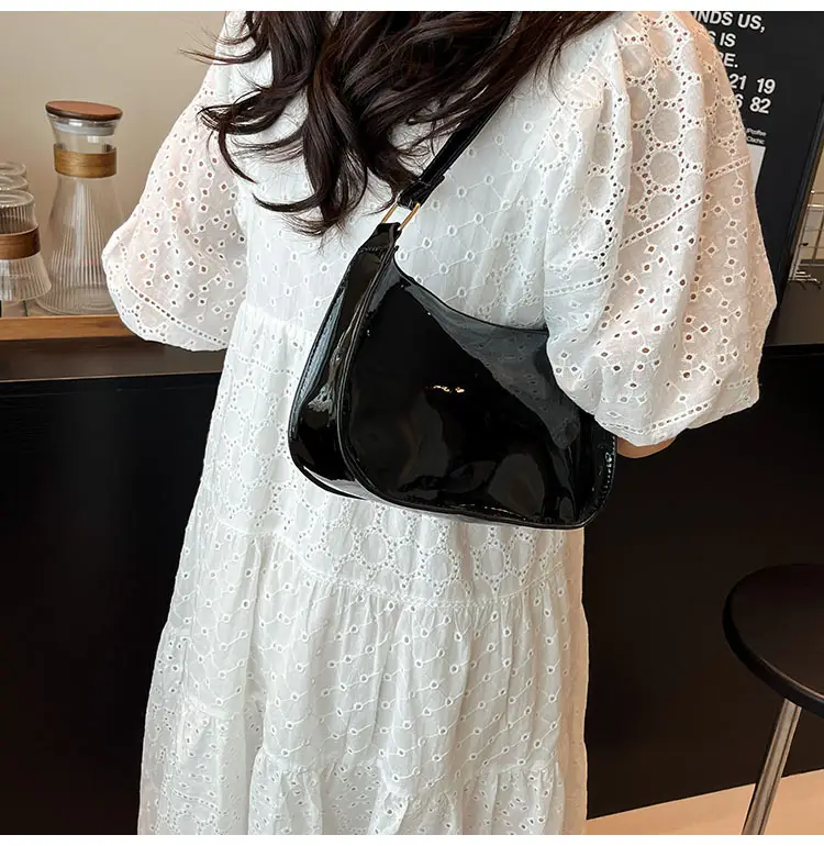 Bright Patent Leather Shoulder Bag 2025 Summer — feature 27