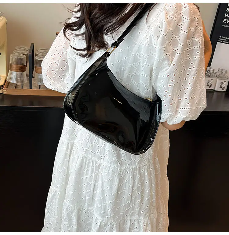 Bright Patent Leather Shoulder Bag 2025 Summer — feature 30