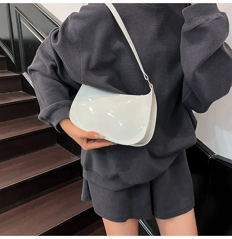 Bright Patent Leather Shoulder Bag 2025 Summer — feature 35