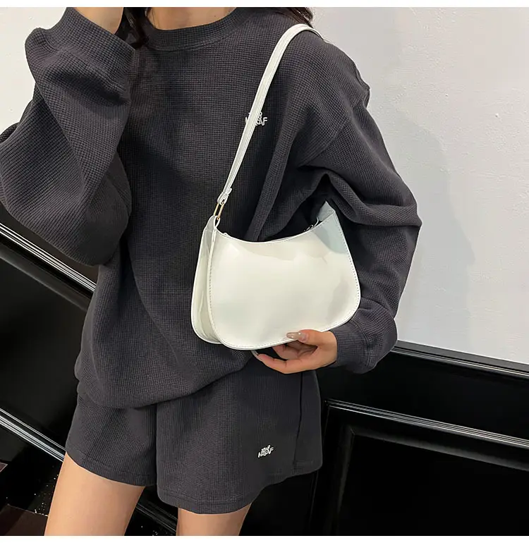 Bright Patent Leather Shoulder Bag 2025 Summer — feature 37