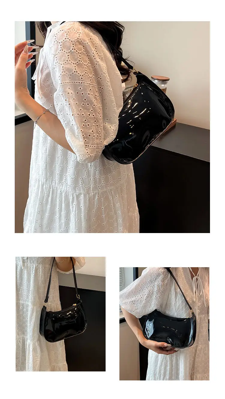 Bright Patent Leather Shoulder Bag 2025 Summer — feature 8