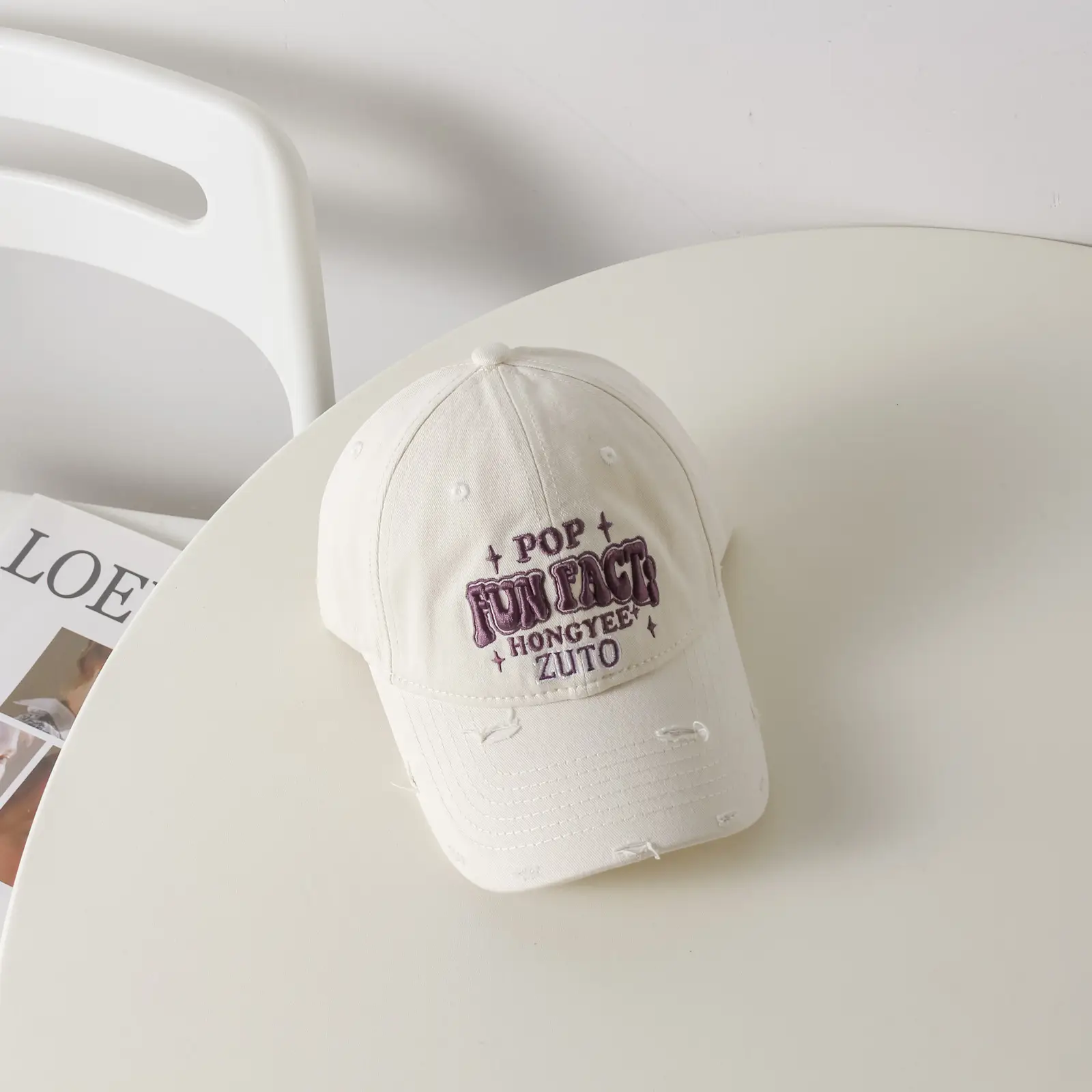 Korean Style Embroidered Baseball Cap Women Sunshade — feature 17