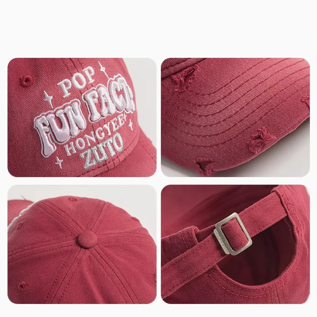 Korean Style Embroidered Baseball Cap Women Sunshade — feature 6