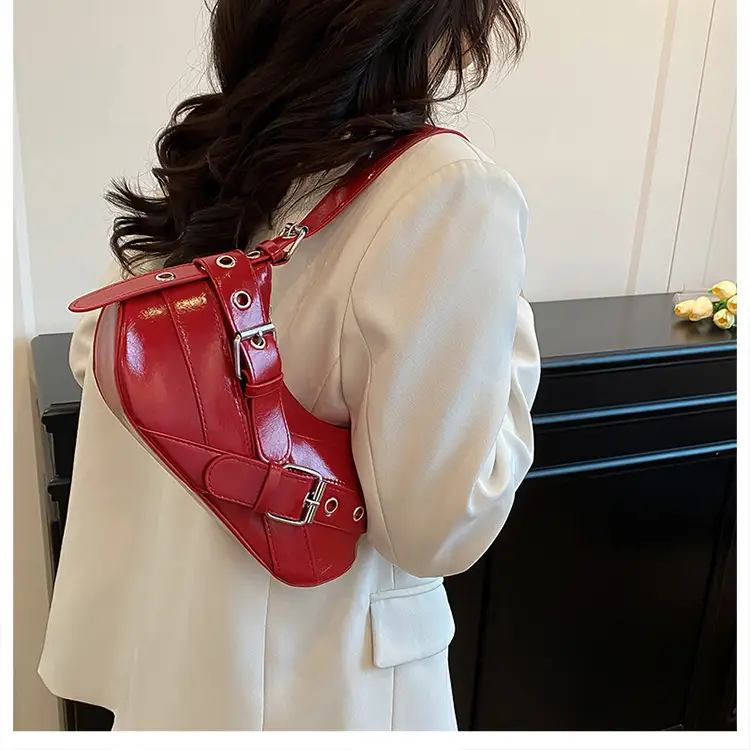 2025 Women's Silver Leather Shoulder Bag with Crossbody Strap — feature 23