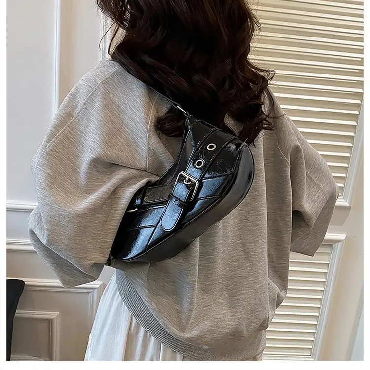 2025 Women's Silver Leather Shoulder Bag with Crossbody Strap — feature 28