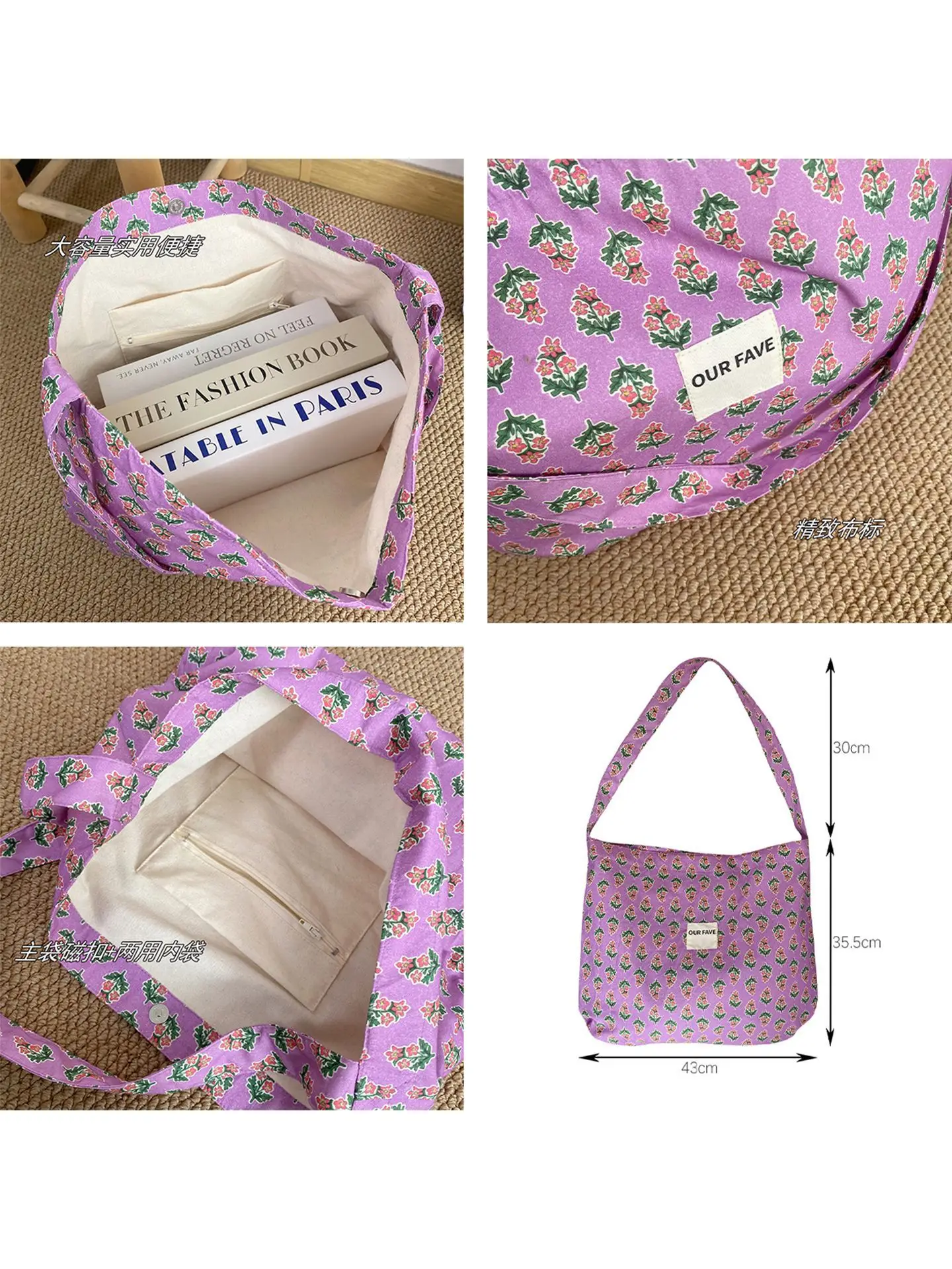 Floral Crossbody Bag for Girls Spring Summer Commuter - Image 7