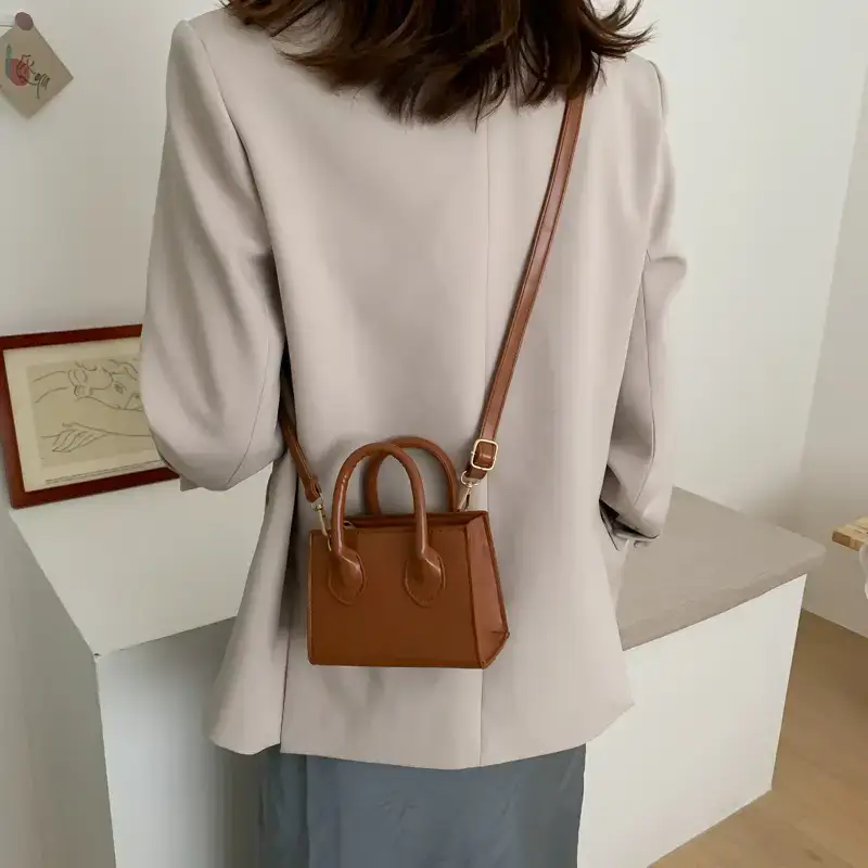 Women's Mini Brown Leather Shoulder Crossbody Bag 2022 - Image 7