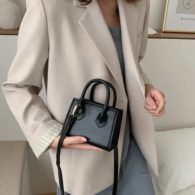 Women's Mini Brown Leather Shoulder Crossbody Bag 2022 - Image 8