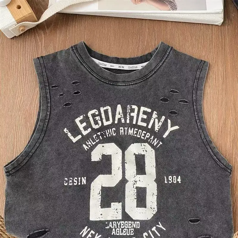 Baby Ripped Sleeveless Tank Top Set for Boys — feature 3