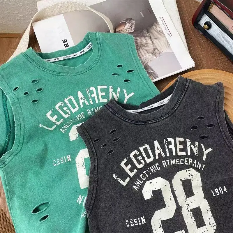 Baby Ripped Sleeveless Tank Top Set for Boys — feature 7