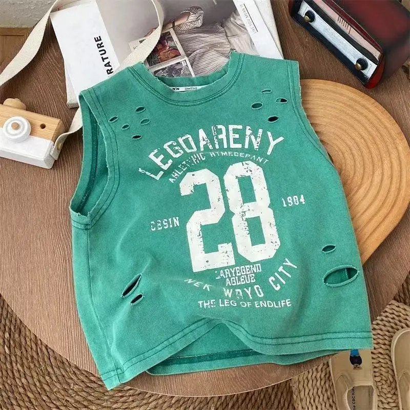 Baby Ripped Sleeveless Tank Top Set for Boys — feature 8