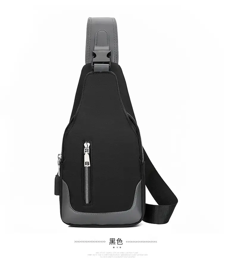 USB Men's Crossbody Bag Grey Lightweight Multi-Functional — feature 28