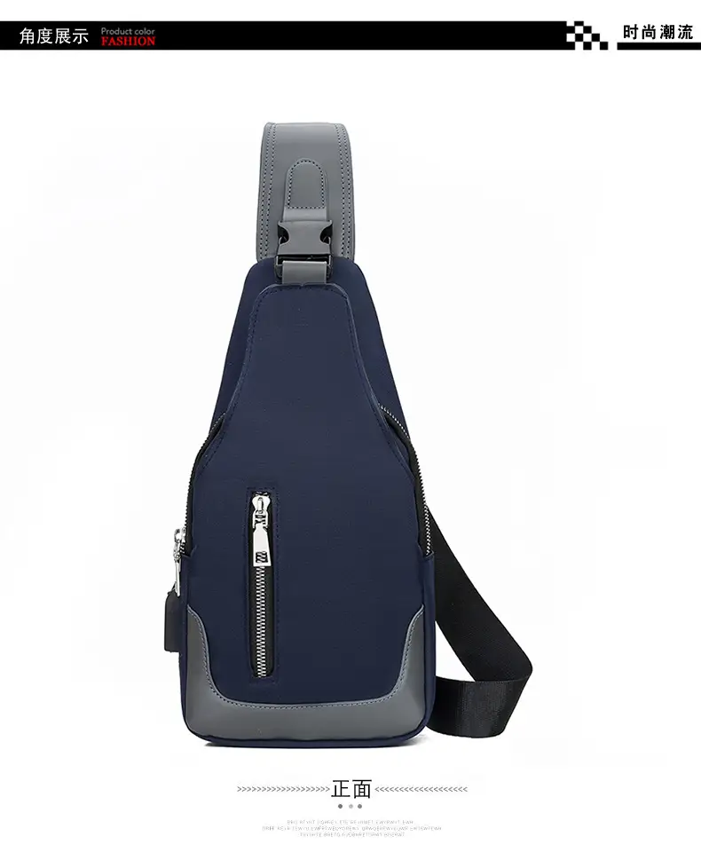 USB Men's Crossbody Bag Grey Lightweight Multi-Functional — feature 29