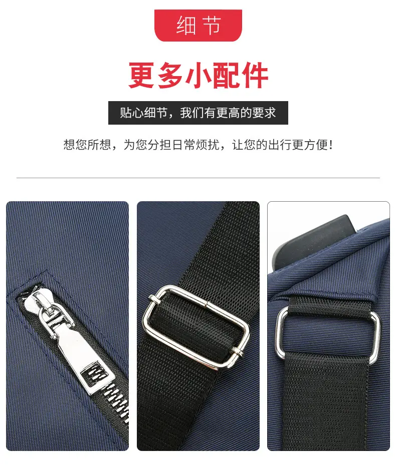USB Men's Crossbody Bag Grey Lightweight Multi-Functional — feature 9