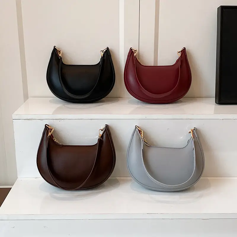 Red Crescent Shoulder Bag for Women Spring Summer - Image 6
