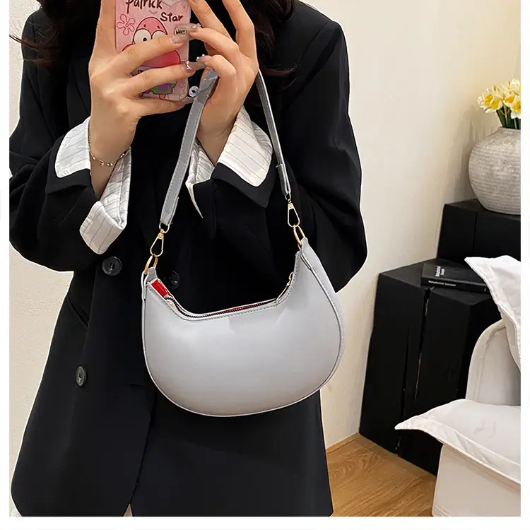 Red Crescent Shoulder Bag for Women Spring Summer — feature 12