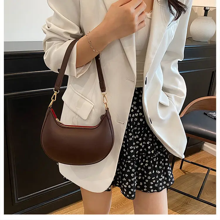 Red Crescent Shoulder Bag for Women Spring Summer — feature 16