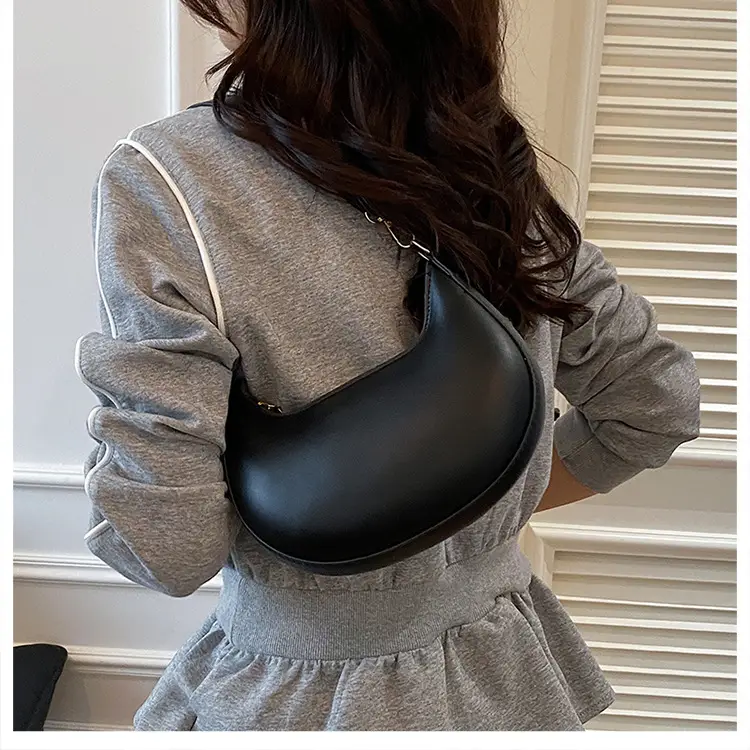 Red Crescent Shoulder Bag for Women Spring Summer — feature 21