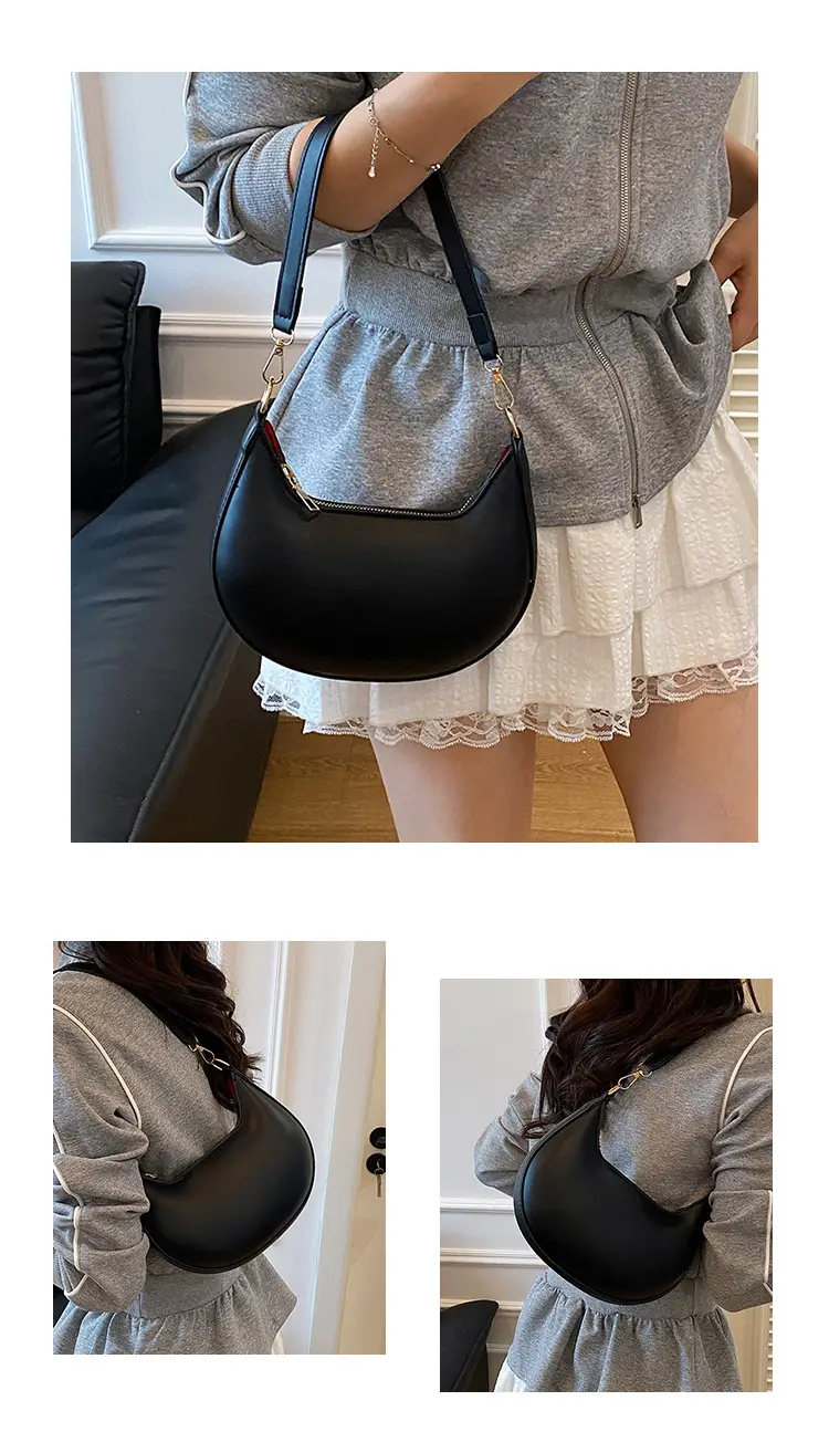 Red Crescent Shoulder Bag for Women Spring Summer — feature 24