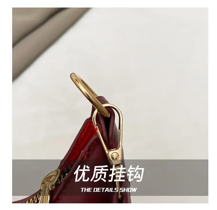 Red Crescent Shoulder Bag for Women Spring Summer — feature 4