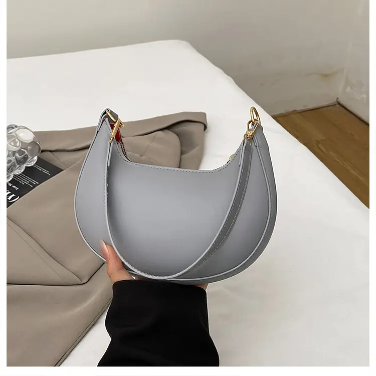 Red Crescent Shoulder Bag for Women Spring Summer - Image 2