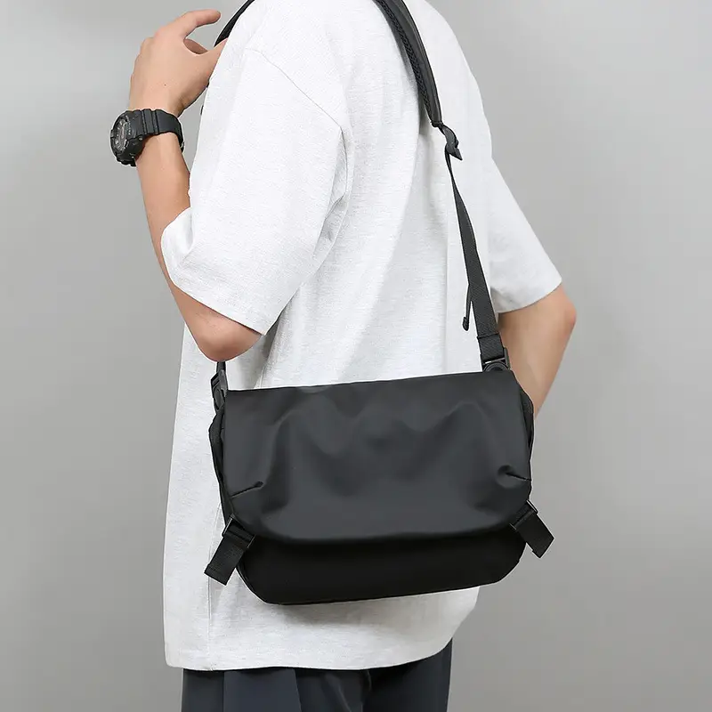 Men's Grey Crossbody Bag Large Capacity Trolley Travel Set