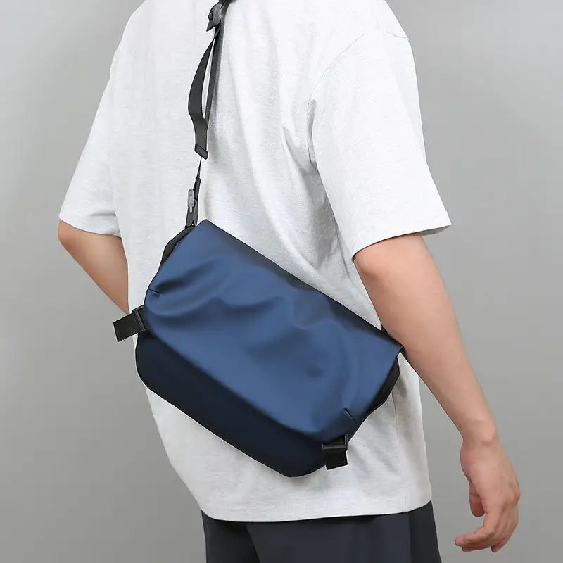 Men's Grey Crossbody Bag Large Capacity Trolley Travel Set