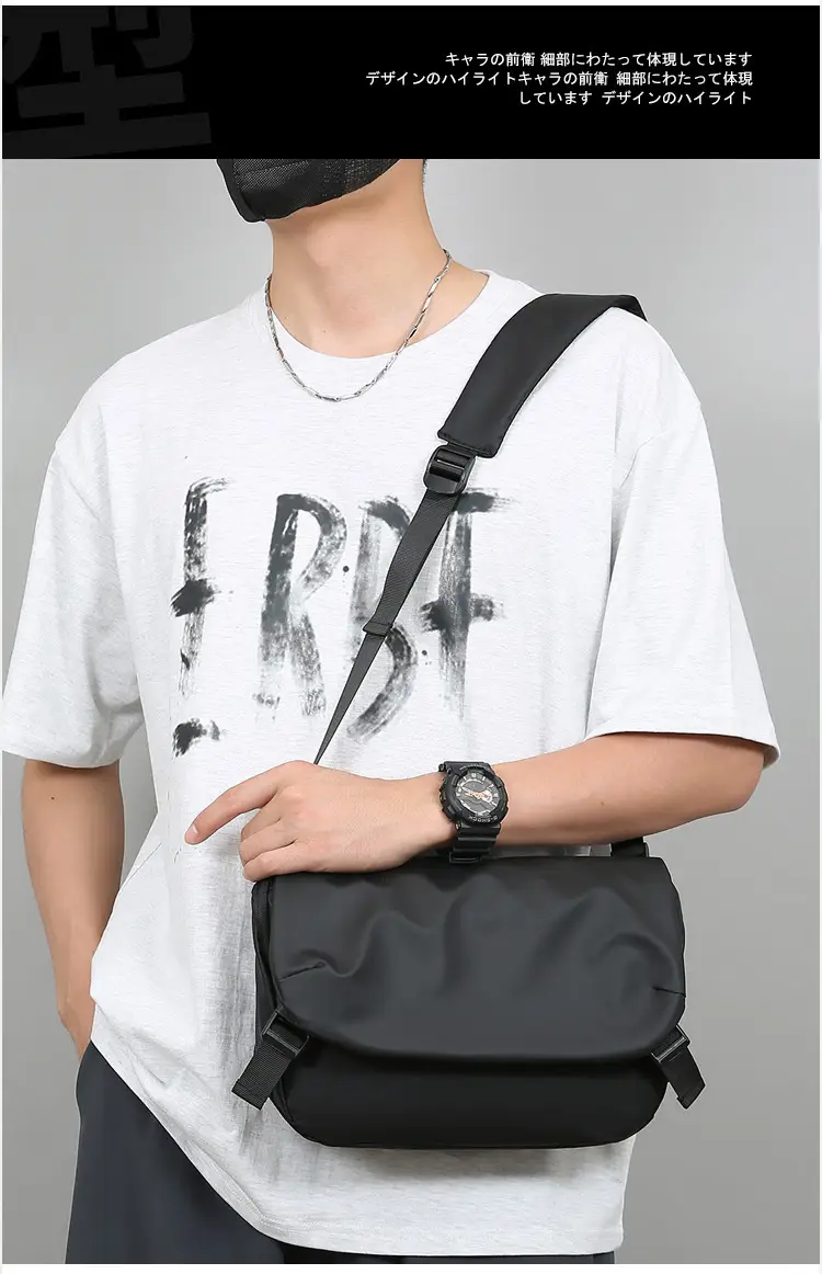 Men's Grey Crossbody Bag Large Capacity Trolley Travel Set — feature 11