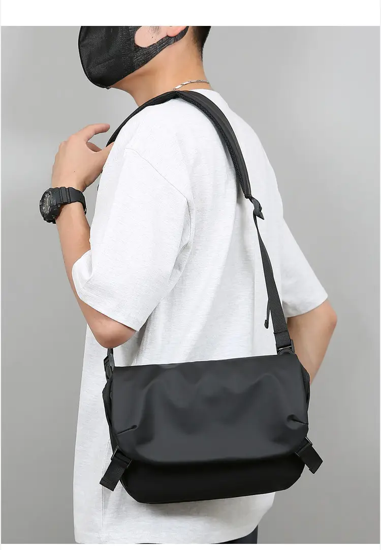 Men's Grey Crossbody Bag Large Capacity Trolley Travel Set — feature 12