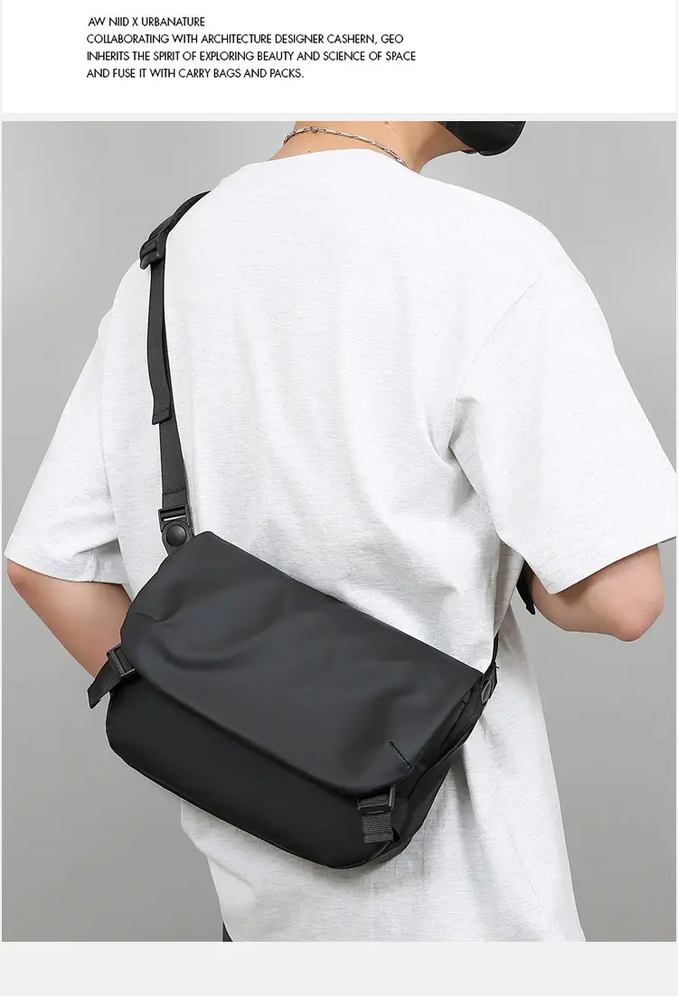 Men's Grey Crossbody Bag Large Capacity Trolley Travel Set — feature 14