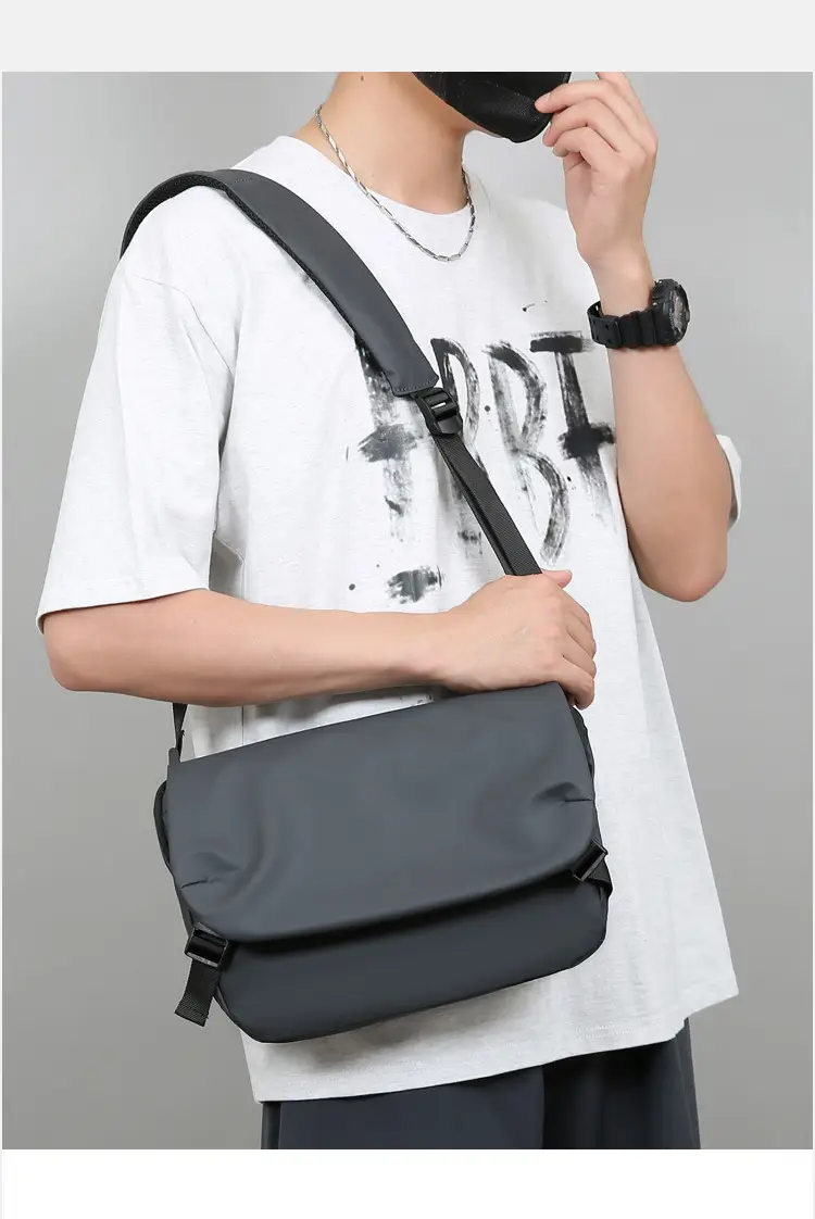 Men's Grey Crossbody Bag Large Capacity Trolley Travel Set — feature 15