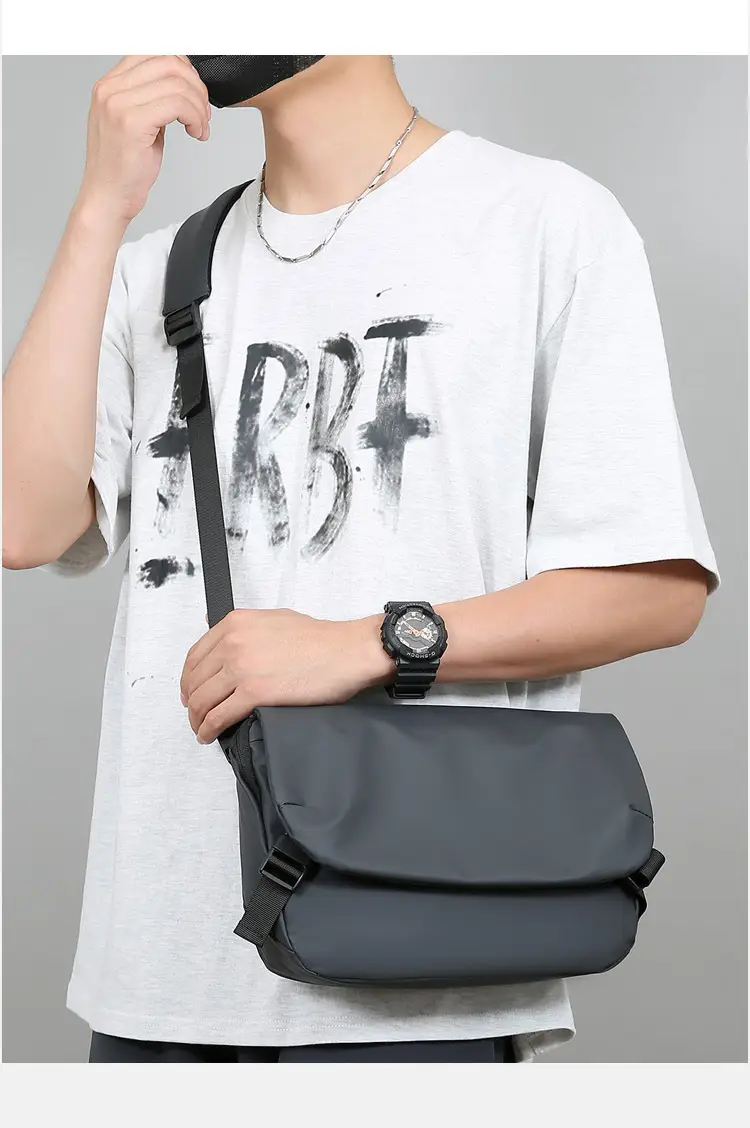 Men's Grey Crossbody Bag Large Capacity Trolley Travel Set — feature 17