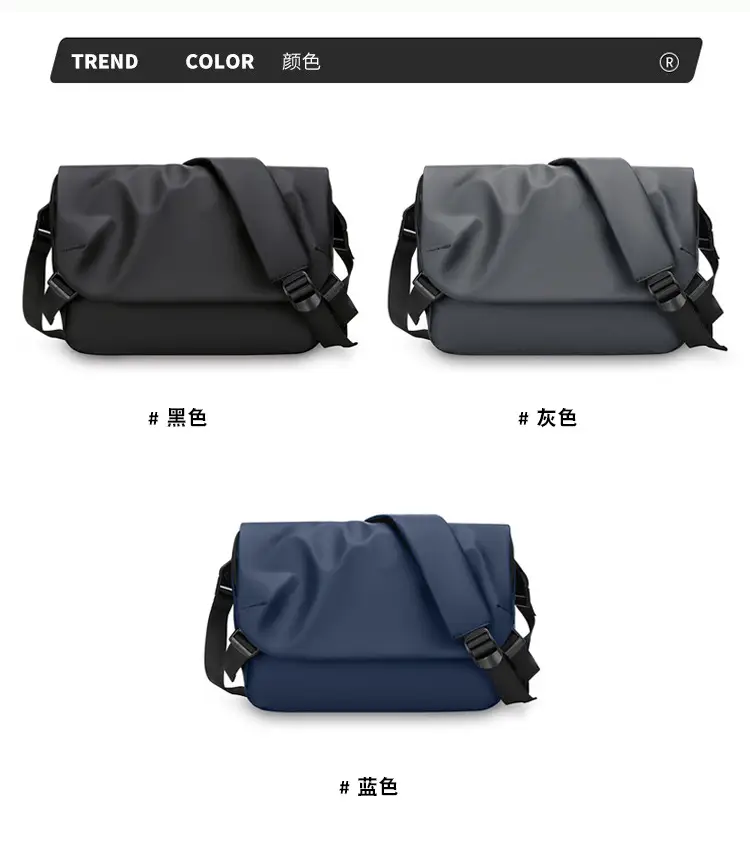 Men's Grey Crossbody Bag Large Capacity Trolley Travel Set — feature 2