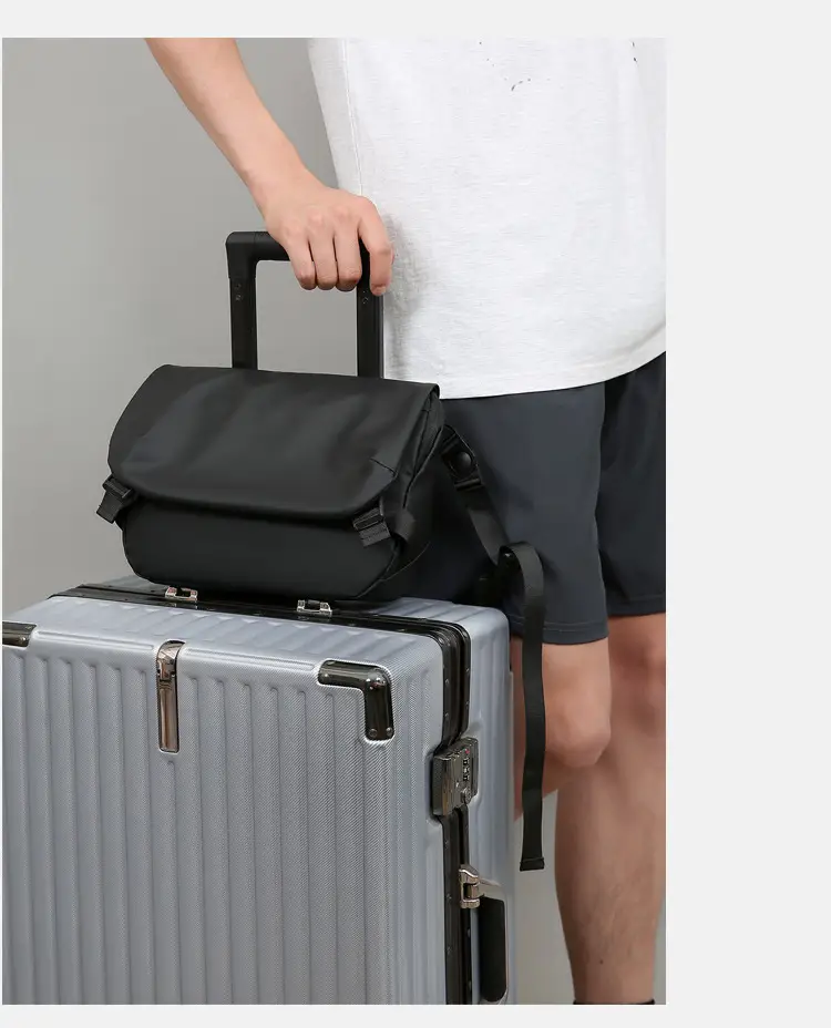Men's Grey Crossbody Bag Large Capacity Trolley Travel Set — feature 22