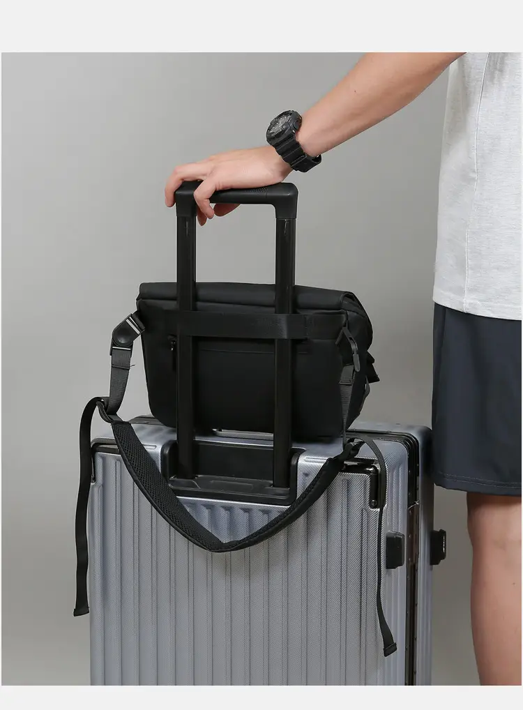 Men's Grey Crossbody Bag Large Capacity Trolley Travel Set — feature 23