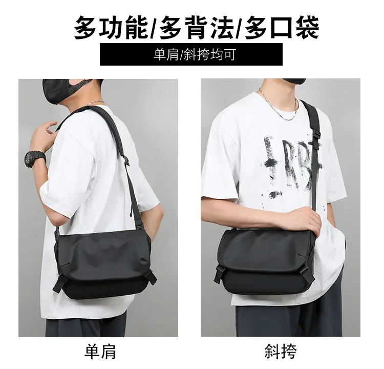 Men's Grey Crossbody Bag Large Capacity Trolley Travel Set — feature 5