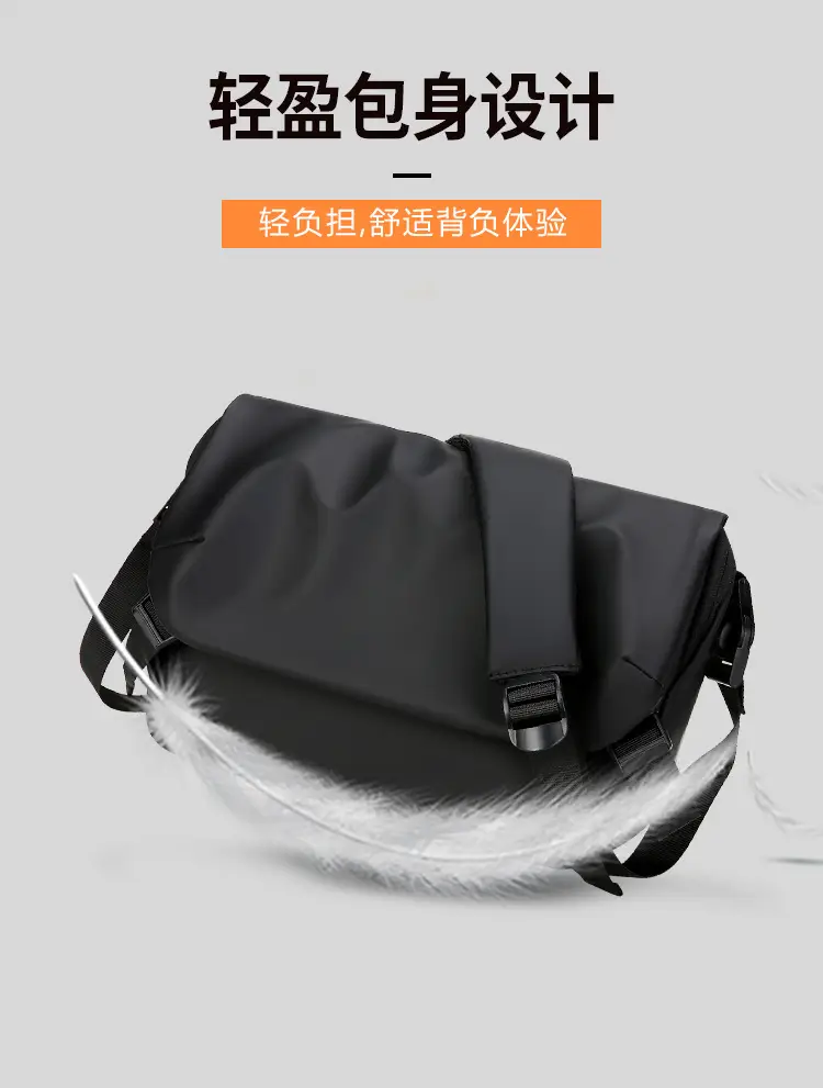 Men's Grey Crossbody Bag Large Capacity Trolley Travel Set — feature 8