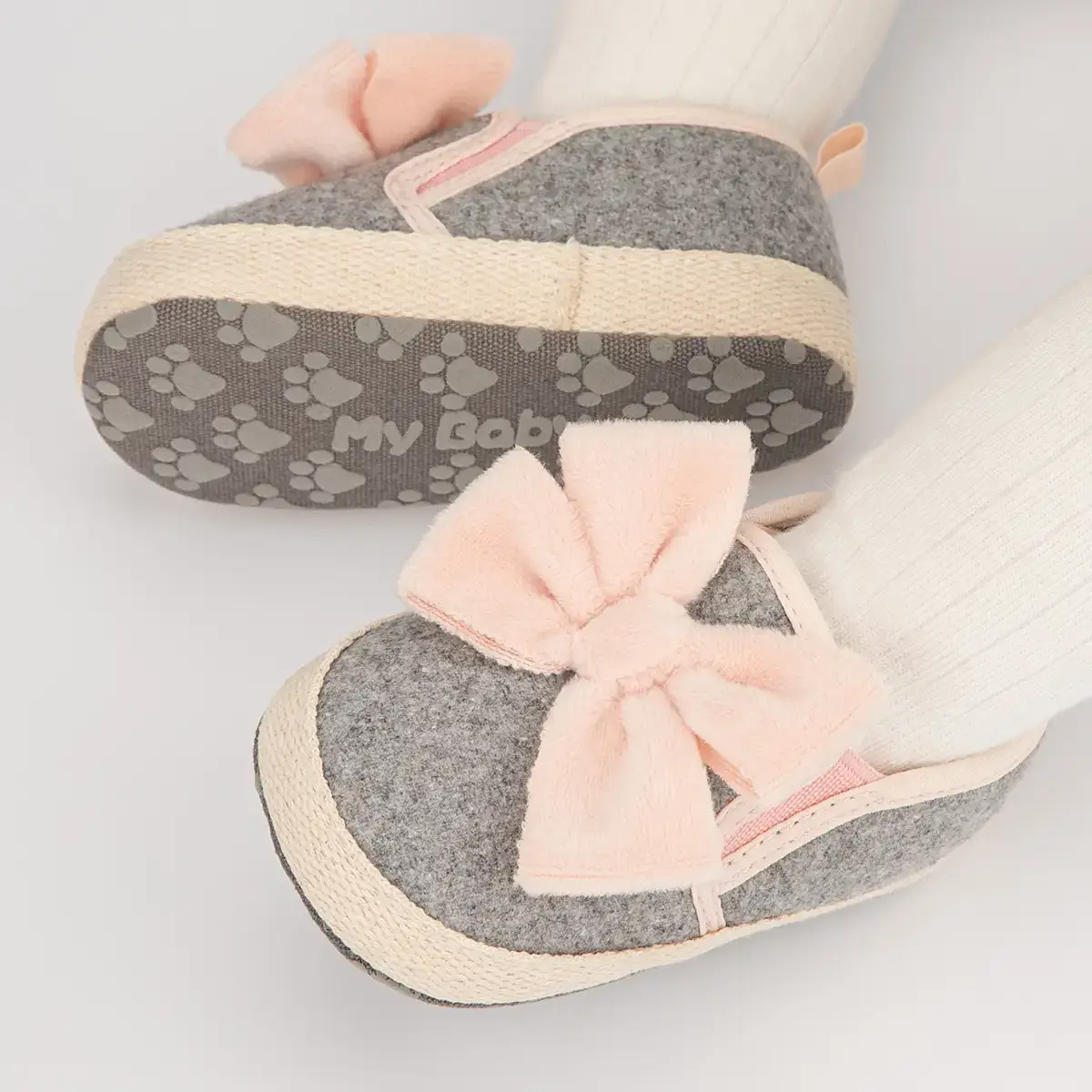 Cute Bow Soft Sole Toddler Shoes 0-1Yr — feature 5