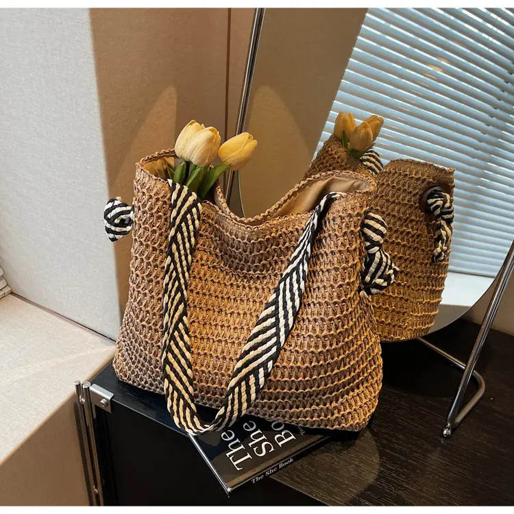 Women Woven Beach Bag Large Capacity Single Shoulder — feature 10