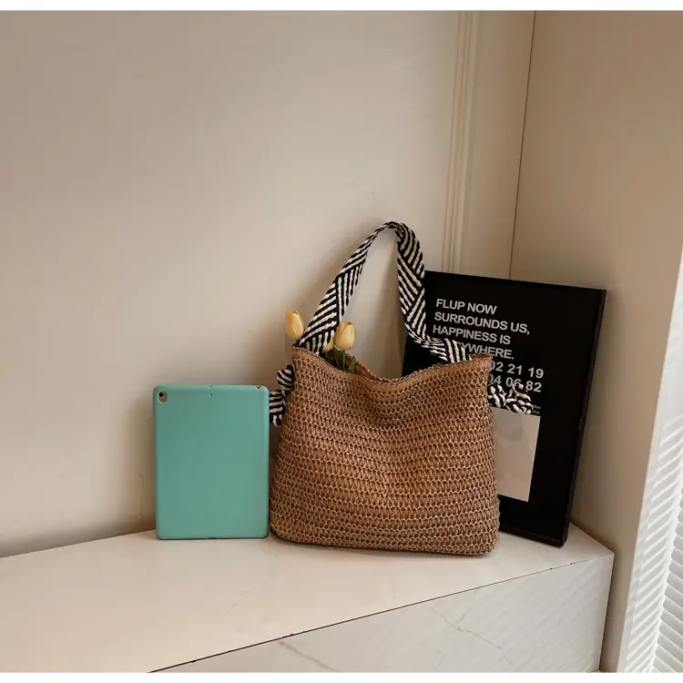 Women Woven Beach Bag Large Capacity Single Shoulder — feature 16